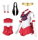 GDXMCCOS US size Anime Mars Cosplay Costume Womens Halloween red skirt suit (Small)