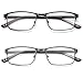 EYECEDAR 4-Pack Blue Light Blocking Reading Glasses for Men Readers for Men Women Adjustable Metal Spring Hinges Eyeglasses 2.00