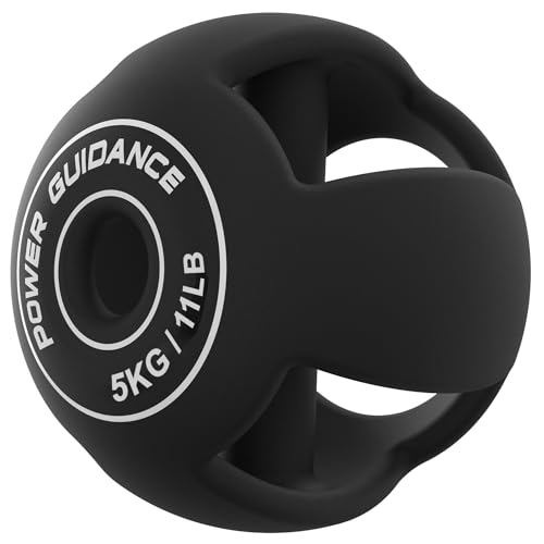 POWER GUIDANCE Pesas y Mancuernas Ajustables 3 en 1 Kettlebell: 2.5kg, 5kg, 7.5kg, 10kg Pesos Fitness, Reducen el Estrés en las Articulaciones (Negro - 5 KG)
