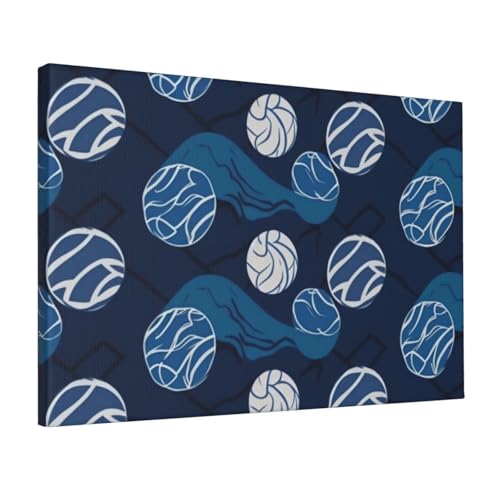 Impression sur toile de volleyball bleu pour décoration moderne de salon