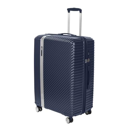 Image of VIP Barclay Check-in Trolley Bag 79.5cm | Large | Hard Luggage | 8-Wheel Suitcase with Shoe & Toiletry Pouch | Flushed TSA Lock with Anti-Theft Zipper | 3 Years International Warranty (Parisian Blue)