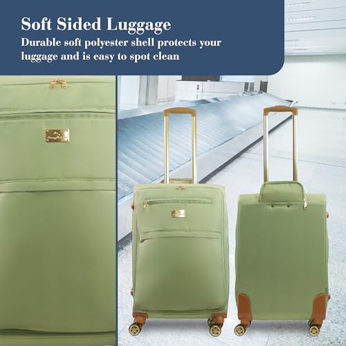 Image of Tommy Bahama 26 Inch Rolling Luggage, Soft Sided Suitcase with Spinner Wheels, Sage