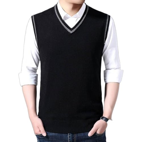 Pull gilet homme col en V classique business gentleman tricot chaud hiver