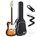 Donner Pack Guitare Electrique pleine grandeur Guitare Électrique Telecaster 39 pouces avec Sac, Sangle, Câble (Sunburst, DTC-100S)