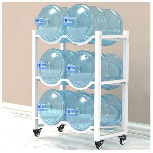 Porte-carafe à eau robuste sur roulettes avec 4 emplacements de stockage - 2