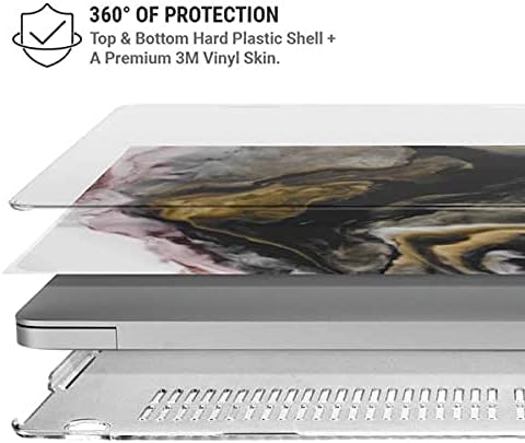 Skinit Case + Skin Compatible with MacBook Air 13in (2020) Originally Designed Gold Blush Marble Ink Design