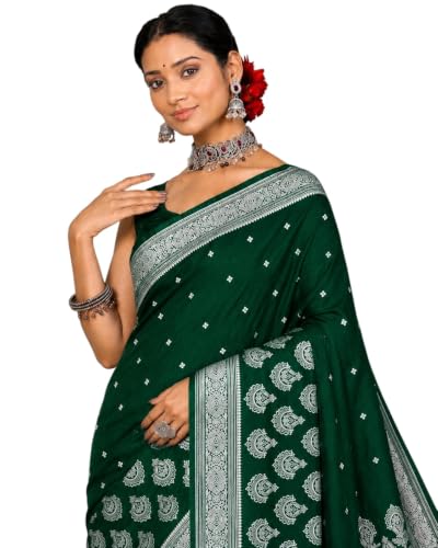Image of Women's Glory Banarasi Satin Silk With Embroidered Design.