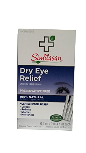 Similasan Preservative-Free Dry Eye Relief Eye Drops, .014-Ounce Single-Use Droppers in 20-Count Boxes
