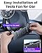xuenair Tesla Model 3 Accessories of Car Seat Fan Dual Hose 360 Rotation, Tesla Model Y Accessories Car Fan for Backseat Kids, Hiddable 2 Storage Hooks for Tesla Model 3 Y Highland 2025 2024 2023
