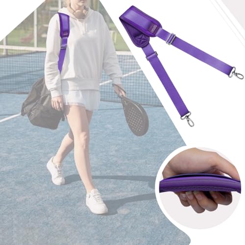 Image of 59 Inch Shoulder Straps, Soft with Ultra-Thick Fixed Shoulder Pad, Two Way Independently Adjustable Buckle Replacement Straps for Laptop Bag Messenger Bag Tool Bag Luggage,Purple