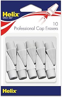 Maped Helix USA Helix Professional Pencil Cap Latex Free Oversized Erasers 10ct (37360), White