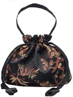 Silk Storage Wallet Pouch Chinese Brocade Bag Women Drawstring Cosmetic ...