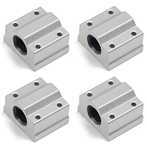 Reliabot RD117-4 4Pcs Scs8Uu Linear Motion Ball Bearing Box Type Cnc Slide Unit Bushing 30Mm Long Linear Roller Bearing Slide Block cover
