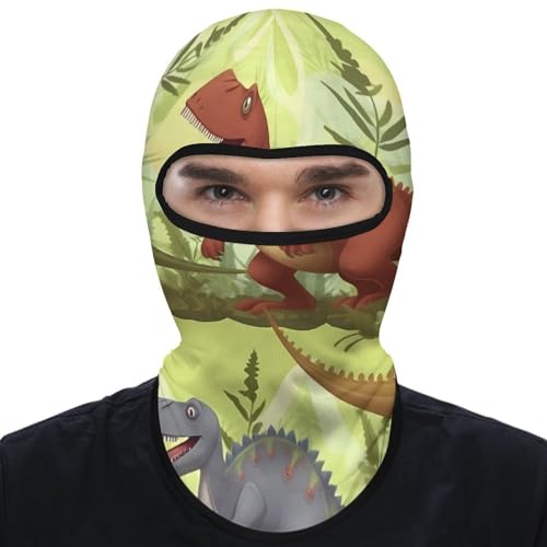 Balaclava de Dinosaurios para Hombres y Mujeres, Máscara Facial Antisolar Transpirable con Cobertura Total de la Cabeza para Senderismo, Ciclismo, Correr, Conducir miniatura 1