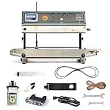 U.S. Solid Continuous Band Sealer with Inkjet Printer, Automatic Vertical Bag Sealing Machine, 0.39