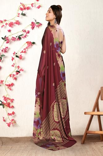 Image of MIRCHI FASHION Saree for Woman Chiffon Tie Dye Printed | Lightweight Daily Wear Women's Sari with Unstitched Blouse Piece (Available in 10 Colors)