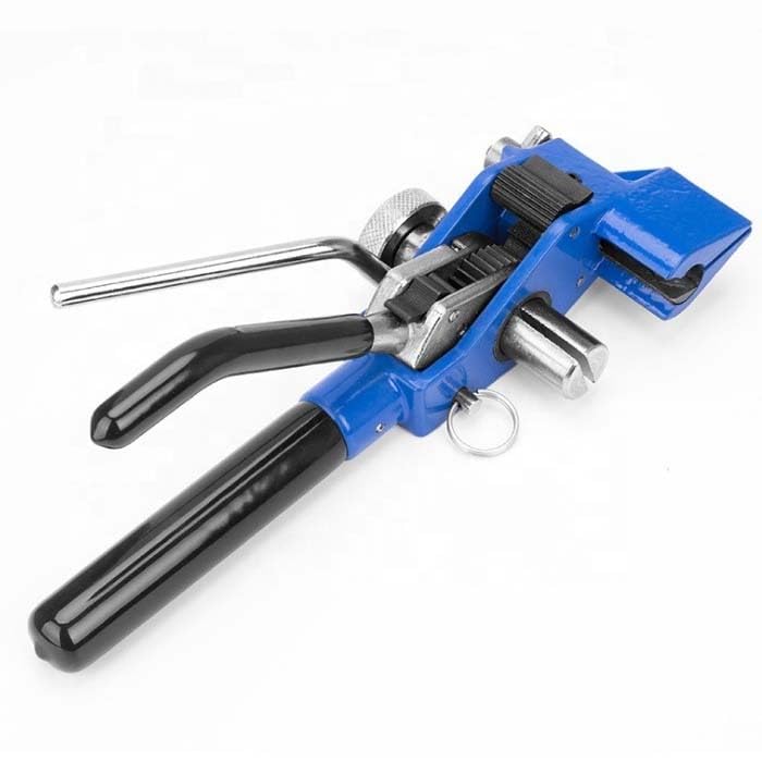 Herramienta de pistola para atar cables, alicates tensores de bandas de trinquete con tensión ajustable y cortador integrado para bridas de cremallera, ideal para aplicaciones eléctricas, automotrices