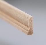 Dollhouse Miniature Wood Trim Molding, 1:12 Scale, 0.4 x 12 inches, 10 Pack, Unfinished -  Air Ads Supplies