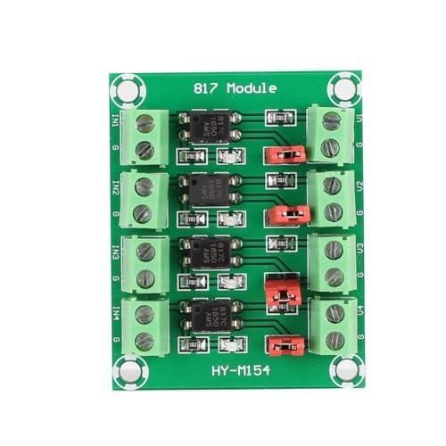 Beufee - Optocoupleur, Carte D'isolation Optocoupleur 4 Canaux Module D'isolation Optocoupleur Optocoupleur PC 817 Module Optoisolateur, Carte d'isolation d'optocoupleur, Convertisseur de signal haute sortie