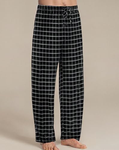 Image of Hanes Men's ComfortSoft Cotton Printed Lounge Pants, 31 inch Inseam, Pockets, Drawstring /Elastic Waist
