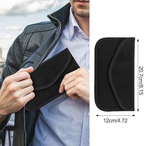 image for ONEVER Faraday Bags for Car Keys and Cell Phone, RFID Signal Blocking 