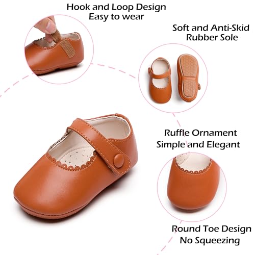 Image of PHIRAMIN Toddler Girl Mary Jane Dress Shoes-Little Girl School Uniform Shoes for Wedding Party
