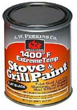 1400 Deg F Black Stove Paint Brush-On - 1 Pint