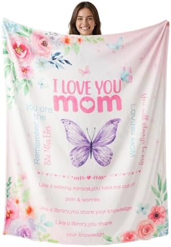 Battilo Mom Throw Blankets Anniversary Birthday Gift for Moms fro...