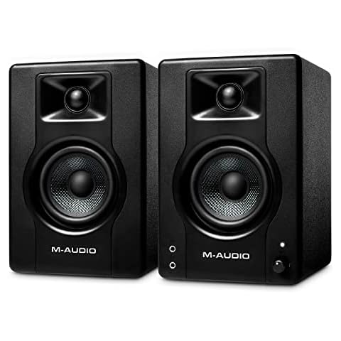 M-Audio BX4 4.5" Studio Monitors, HD PC Speakers for Recording and Multimedia with Music Production Software, 120W, Pair Cover
