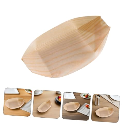 Platos desechables de madera robustos que no se doblan para pícnics y catering 8