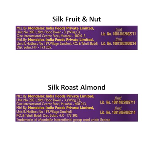 Image of Cadbury Dairy Milk Silk Chocolate Bar Large Combo (Silk Fruit & Nut 137 g, Silk Roast Almond 143 g), 280 g