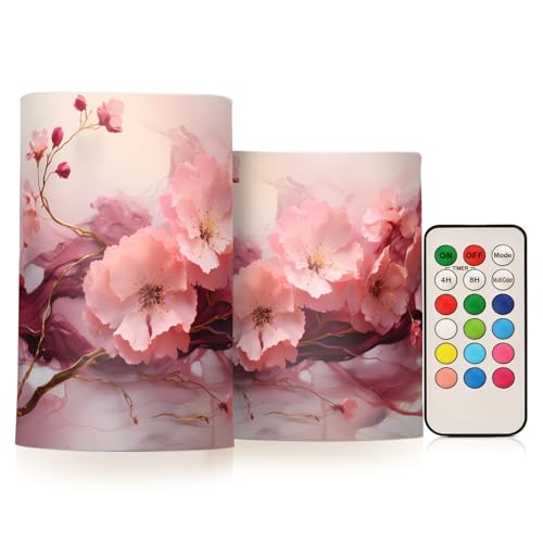 Bougies LED vacillantes lot de 2 avec télécommande et minuterie intégrée