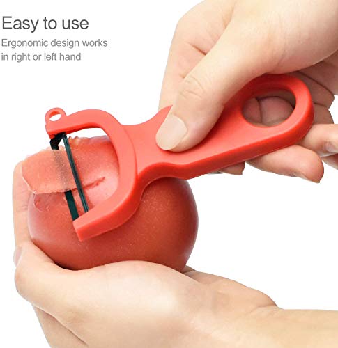 Original Vegetable Fruit Peeler Carbon Steel Blade 3 Pack Red/Green/Yellow… #TOP1