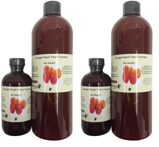 OliveNation Georgia Fuente de sabor a melocotón, sin azúcar, soluble en agua, saborizante para helados, refrescos, productos horneados, sin OMG, sin