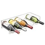 PRÁCTICO ALMACENAJE: Este botellero de plástico ofrece espacio para cinco botellas de agua o de refrescos de hasta 2 litros, y también para botellas de vino. No es apto para el lavavajillas.