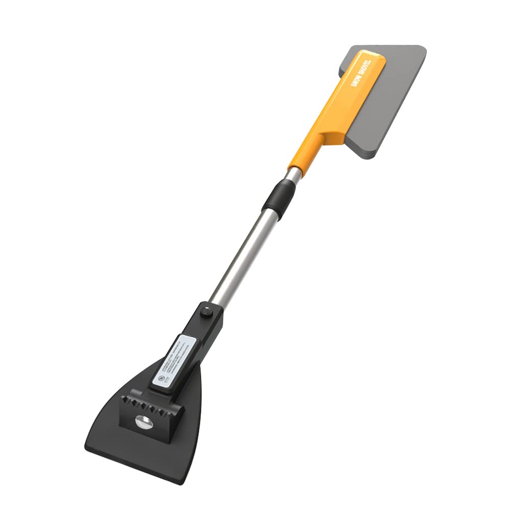 TOTMOX Car Snow Shovel Snow Shovel Car Snow Shovel with Detachable & Scalable Design ice scrapter with Soft Hairless EVA Brush (Ordinary/ 200 LM LED Type)