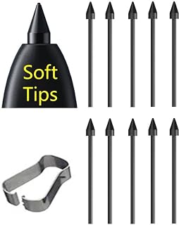 10Pcs Soft Black Galaxy Tab S7 |S7 Plus |S7 FE Pen Tips/Nibs Replacement for Samsung Galaxy Tab S7 |S7 Plus |S7 FE Touch Stylus S Pen with Tweezer (Black)