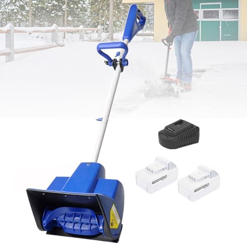 Pala de nieve inalámbrica con dos baterías recargables y poste telescópico ajustable 2