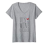 It's Wine O'Clock | Dieses Weinglas Fun Shirt ist das perfekte Wein Zeit TShirt für alle Weintrinker! Mit diesem lustigen Spruch T-Shirt machst du jedem Weinliebhaber eine ganz besondere Freude!