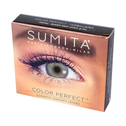 Sumita Color Perfect Cosmetic Contact Lenses Multi Functional Daily Use Protects Harmful Vision UV Lights Disposable Contact Lenses #8727 Quartz Gray