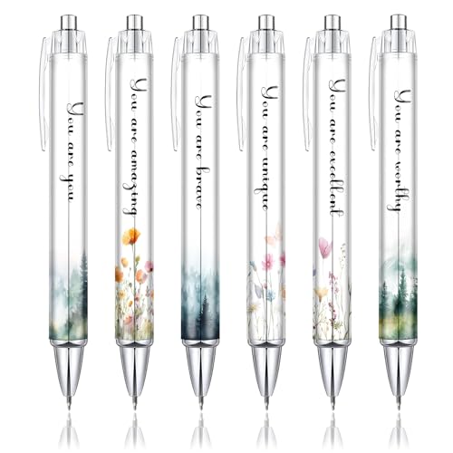 Christian Pen Set, 6Pcs, Religious Ink Pens Inspirational Scripture Stylus Ballpoint Church Gifts Bulk for Church Women Men Sunday Party Teacher Student Christians Supplies