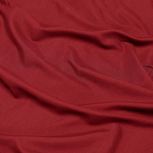 Image of 100% Cotton Duvet /Quilt Cover Set Hidden Zipper Closure 600TC Ultra Soft Durable for King Size Bed(Burgundy)