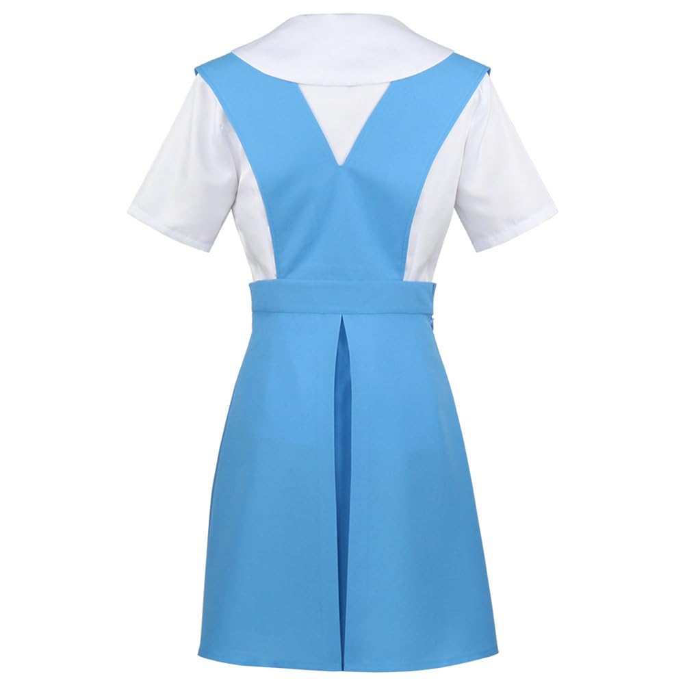 Anime Rei Ayanami Cosplay Kostüm für Frauen Rei Ayanami Schuluniform Mädchen Cosplay Rock Kleid Outfits Halloween Party Dress Up Anzug