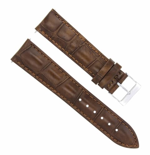 Ewatchparts 18mm Genuine Leather Watch Band Strap Compatible With Bulova Accutron Watch Bracelet Light Brown -  EWP007737