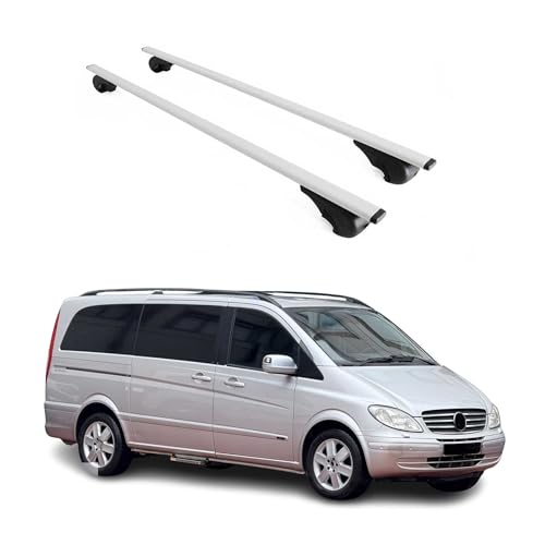 Barres de toit pour Mercedes Viano Vito W639 galerie alu argent 2003-2014 OMAC