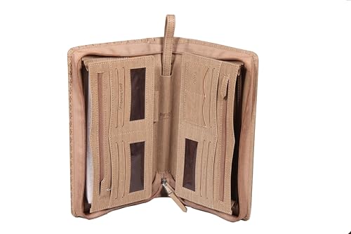 Image of Sukeshcraft Multiple Cheque Book Holder | Original PU Holds Upto 8 Cheque Books, CypresBaige