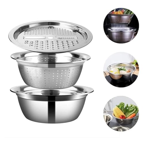 Cortadora y ralladora de verduras 3 en 1 acero inoxidable miniatura 4