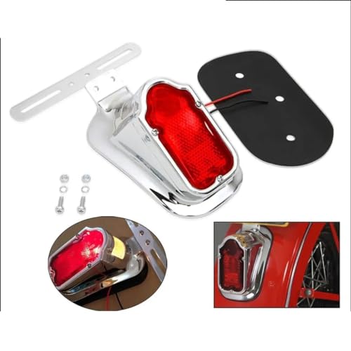 Luz trasera de freno roja en plástico ABS para motocicletas y ciclomotores 3