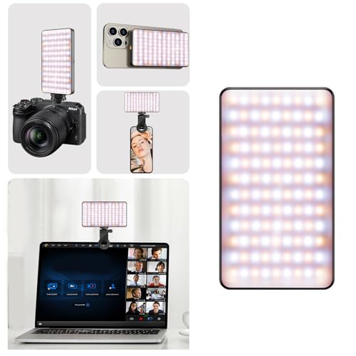 Luz de fotografía recargable de aluminio 2500K-9000K para vlogs 2