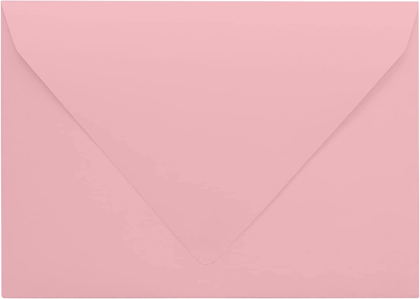 Darling Souvenir A6 Baby Pink Invitation Envelopes (4 3/4 x 6 1/2) Euro V-Flap 80 LBS Self-Adhesive Perfect for Weddings, Birthday, Baby Shower,Greeting Cards -Packs & Colours Available